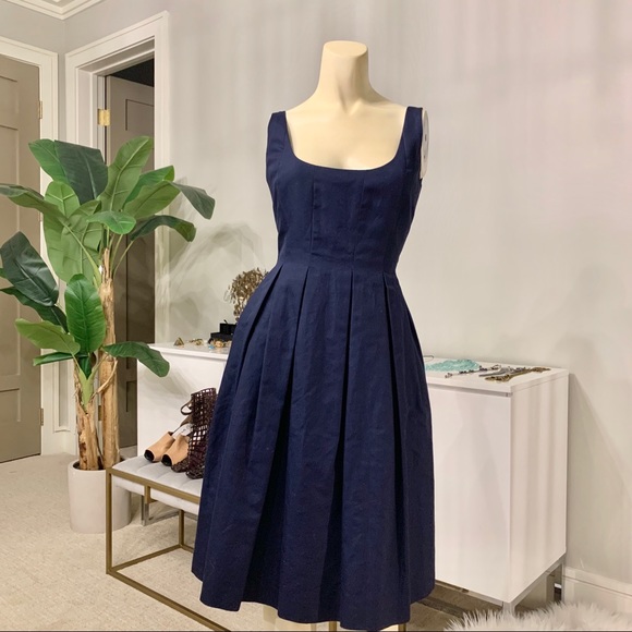 J. Crew Dresses & Skirts - J. Crew Navy pocketed midi fit & flare dress 4